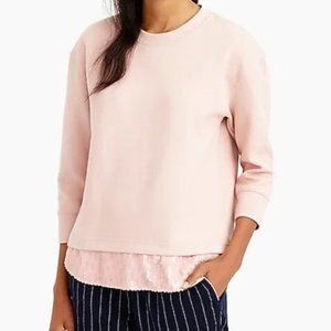 J.Crew Light Pink Sweater with Sequins (Medium)